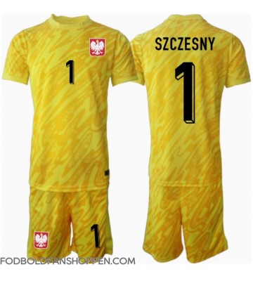 Polen Wojciech Szczesny #1 Målmand Hjemmebanetrøje Børn EM 2024 Kortærmet (+ Korte bukser)
